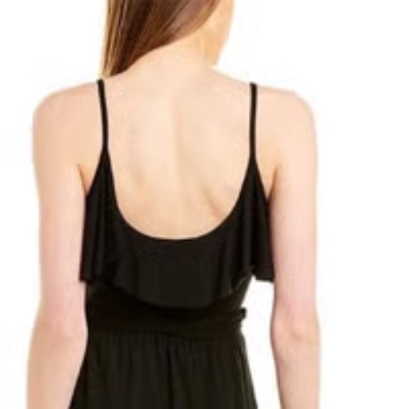 Rachel Pally Lita Black Dress Wrap Front Ruffle Trim I XS I Jersey Knit - Picture 9 of 11